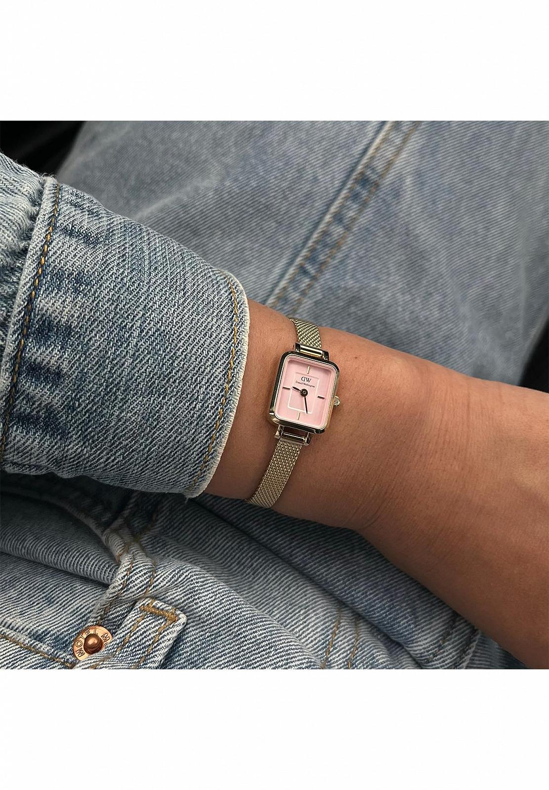 Годинник Daniel Wellington Quadro 15.4 x 18.2 мм Double Plated Stainless Steel (316L) Золотий, золотий, Браслет, фото №2 Годинник Daniel Wellington Quadro 15.4 x 18.2 мм Double Plated Stainless Steel (316L) Золотий, золотий, Браслет, фото №2