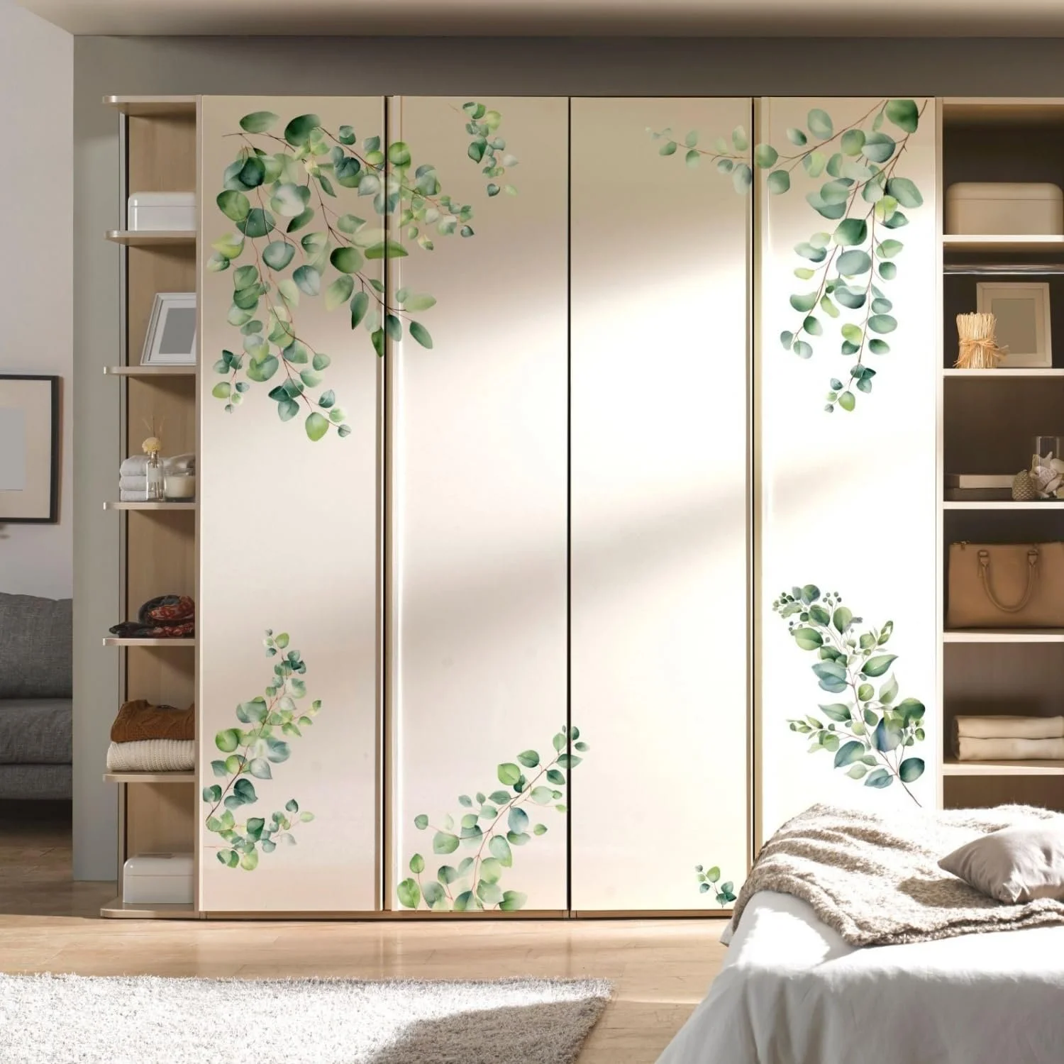 Наклейка на стіну 261 Eucalyptus Tendrils Watercolour 750 x 420 мм, фото №3