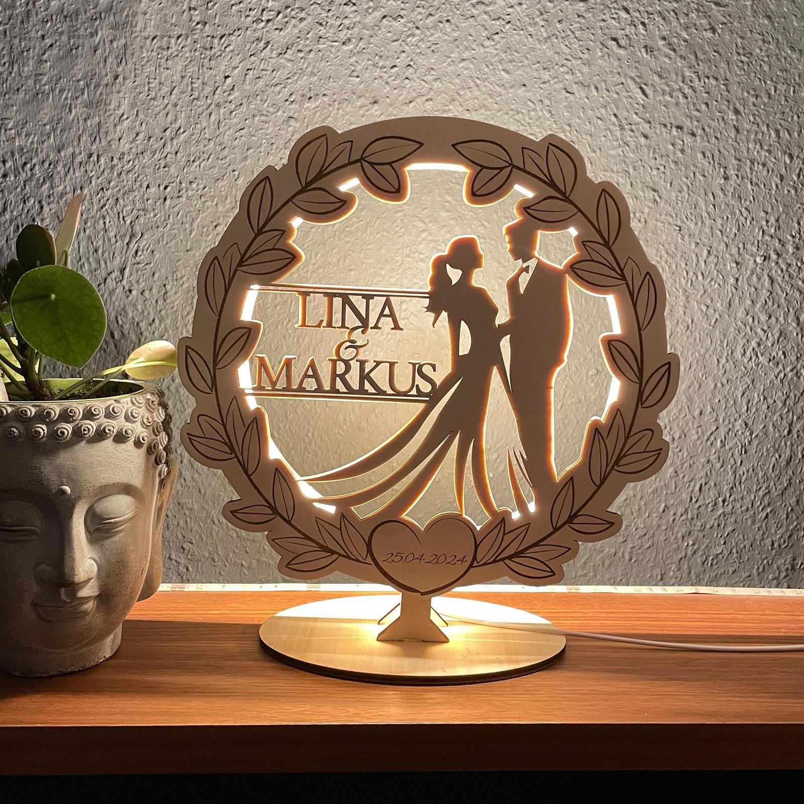 Настільна лампа Namofactur USB Фанера тополі, фото №4