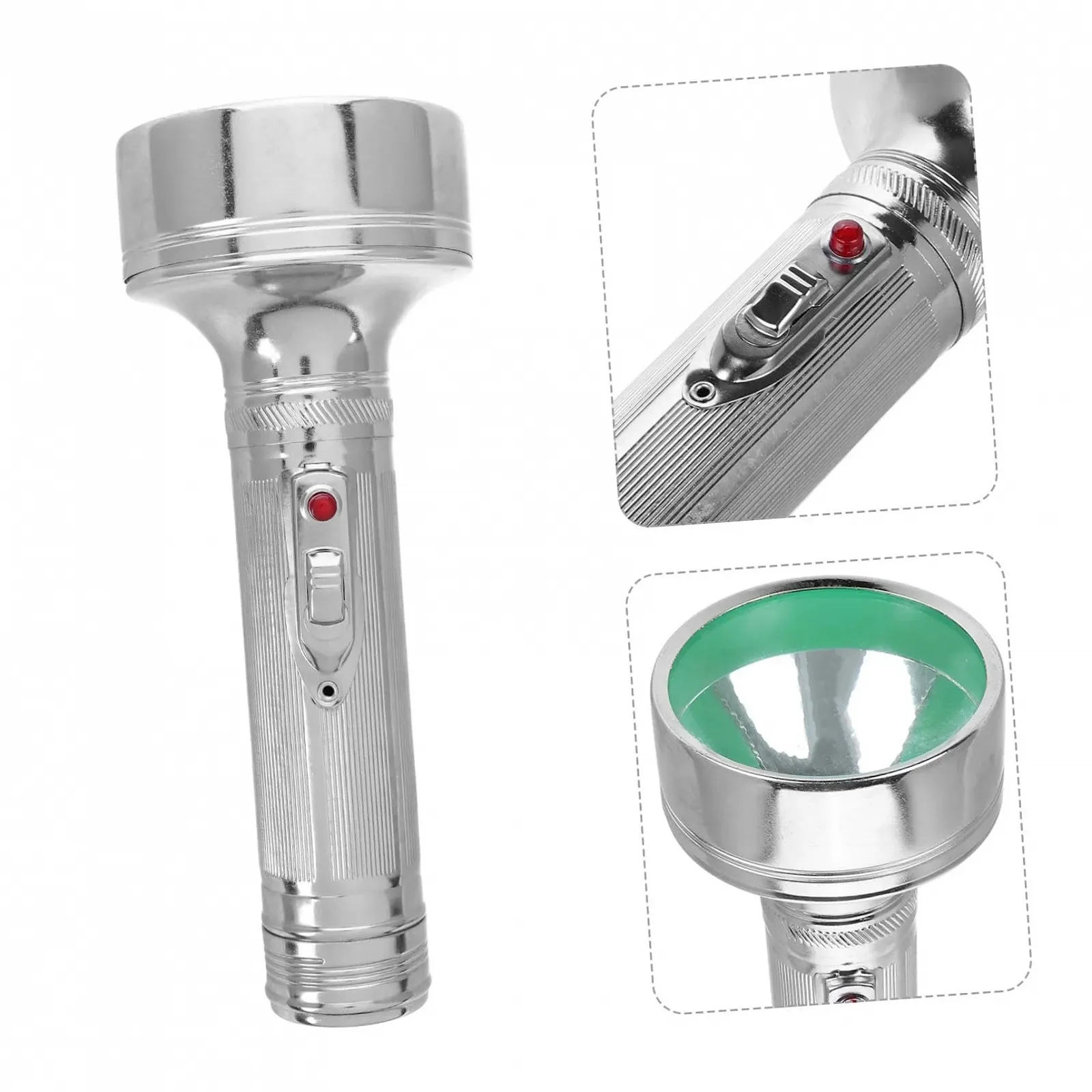 Ліхтар Veemoon Вінтажний поліцейський Ретро Вінтаж 80-х Мініатюрний алюмінієвий срібний, фото №8