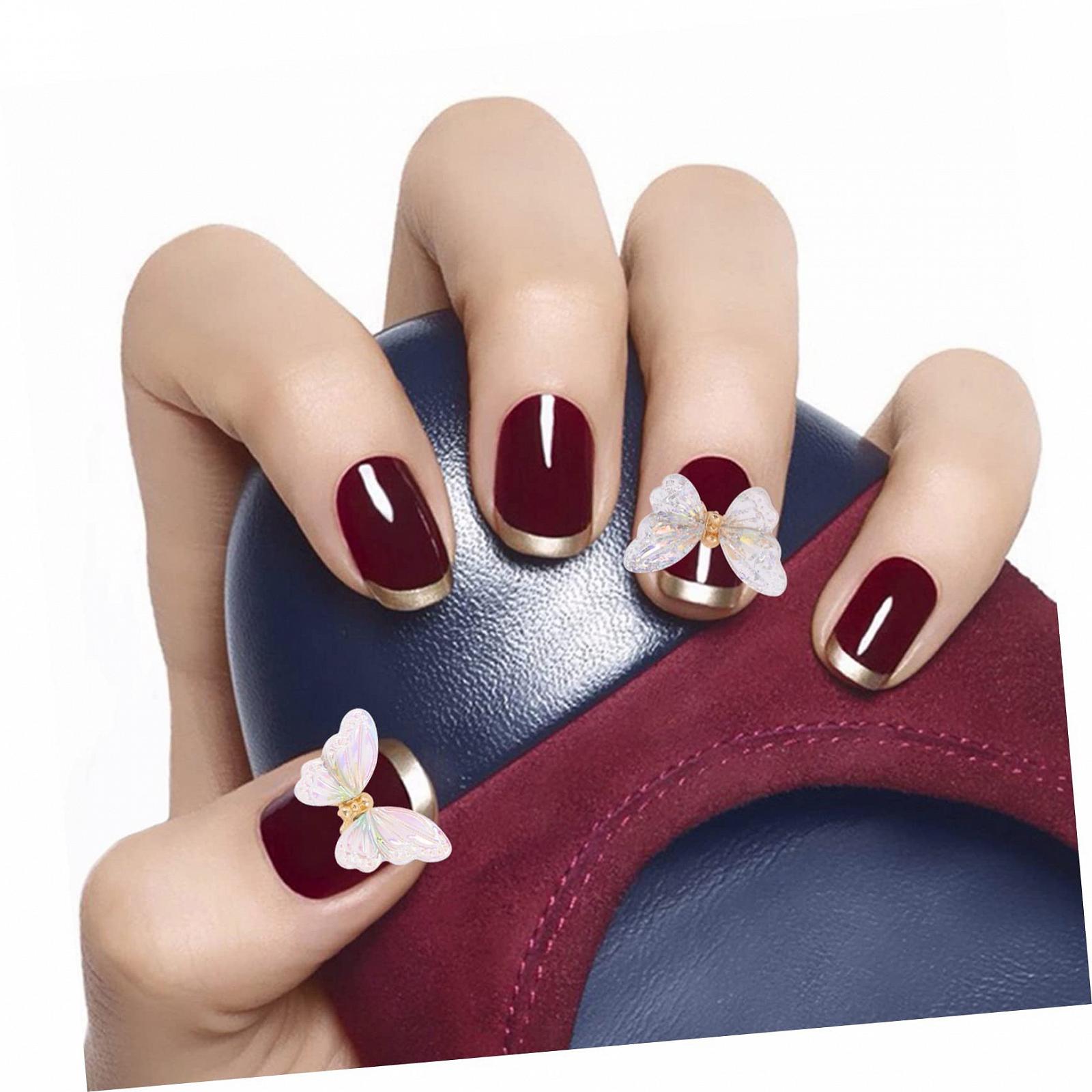 Украшения для маникюра Healeved, 8 шт., Бабочки, 3D бусины для ногтей, Элегантный дизайн, фото №9