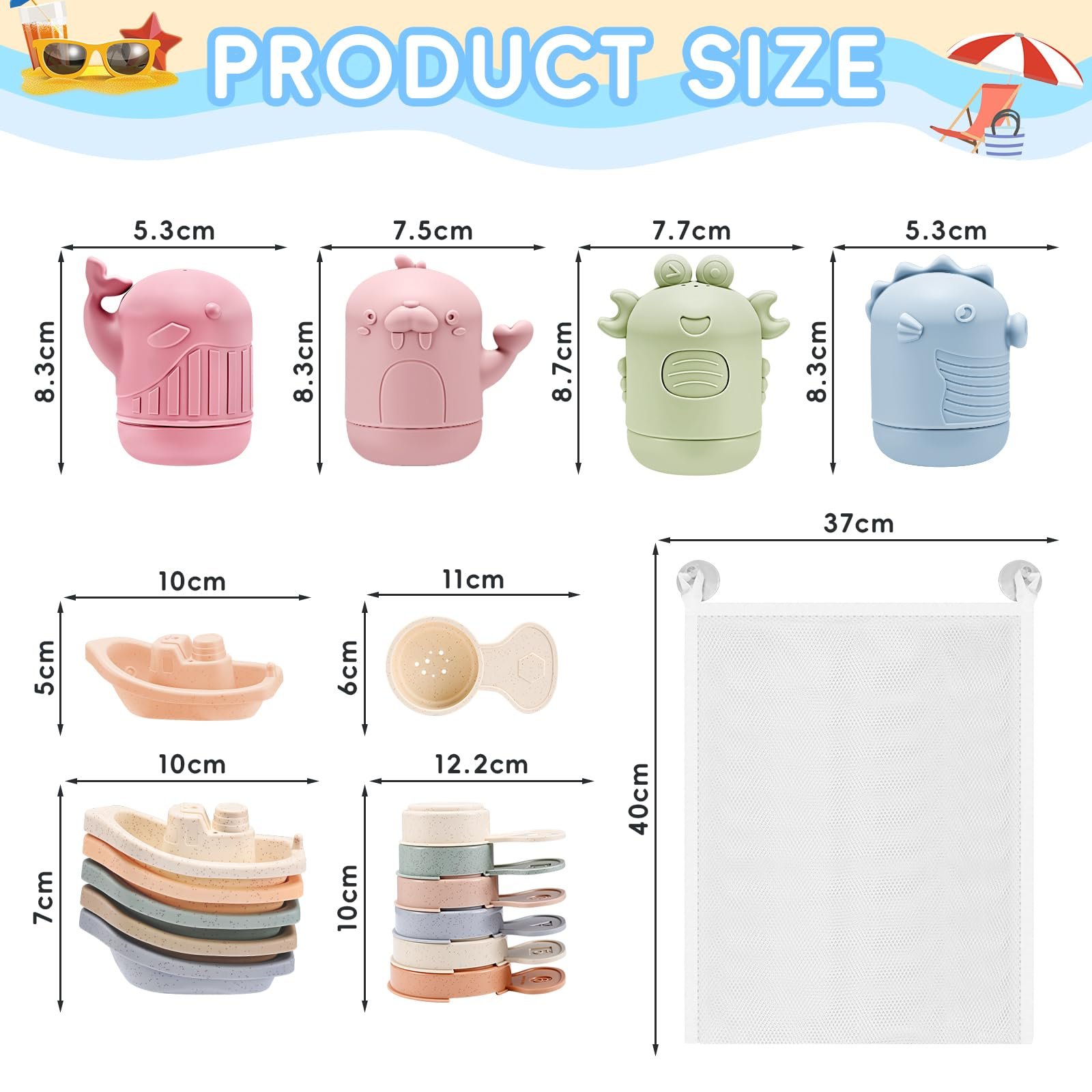 Набор игрушек для ванной 16 шт., фото №3 Набор игрушек для ванной 16 шт., фото №3