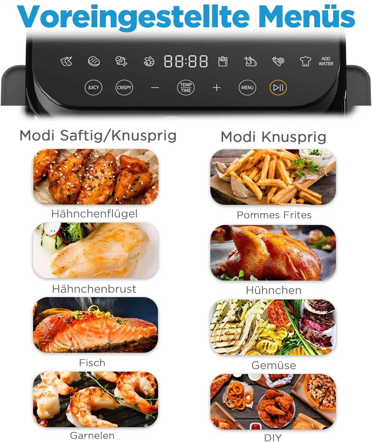 Мультипіч Midea DualTaste 7 л XXL Juicy & Crispy 8 програм 1650 Вт, фото №6