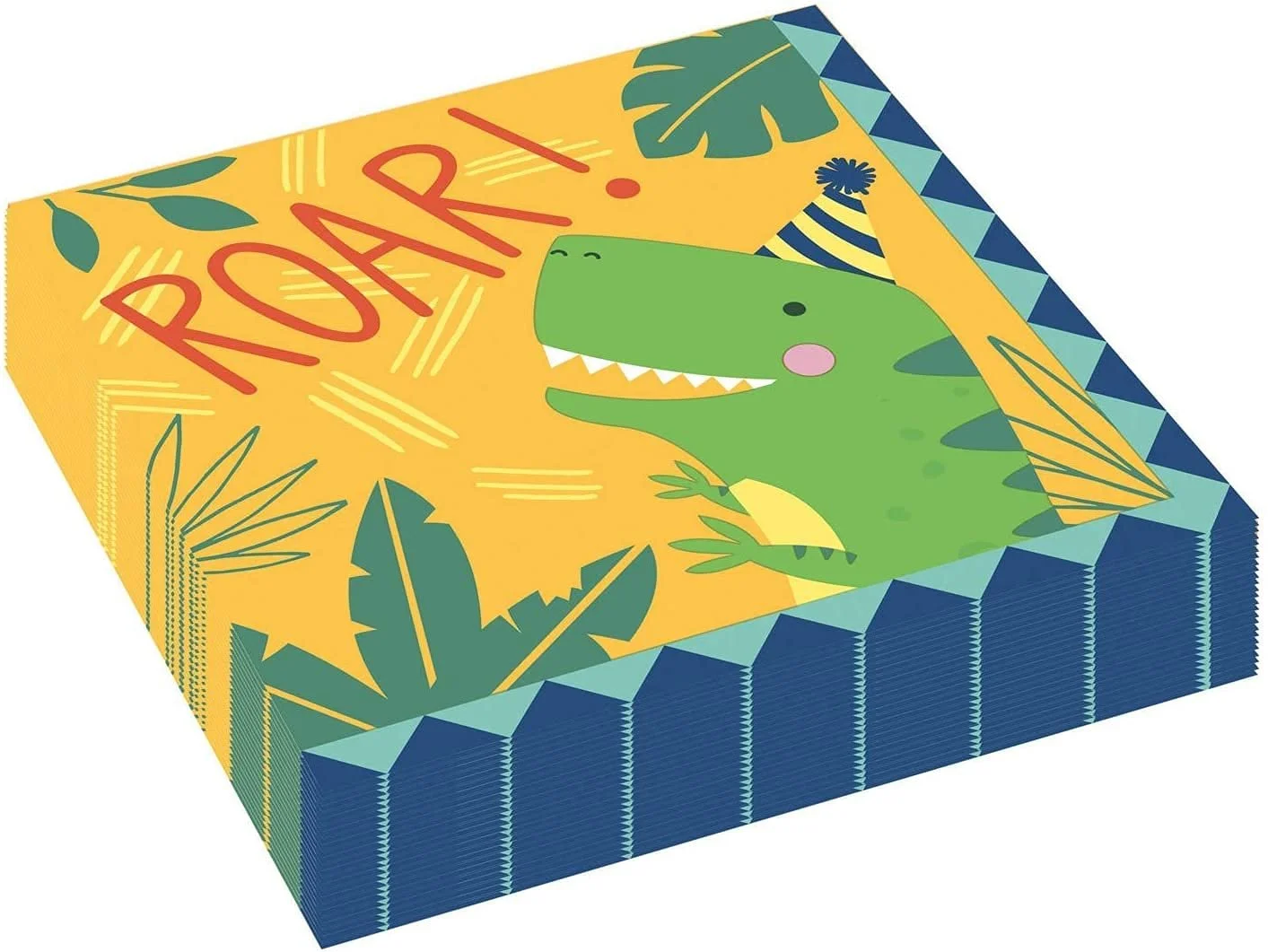 Набір посуду для вечірки Dino-Mite: тарілки, стаканчики, серветки та прикраси для дитячих днів народжень та тематичних вечірок з динозаврами, фото №4