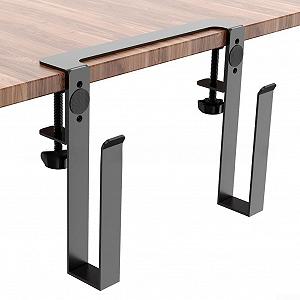 Стойка для хранения ноутбука из алюминиевого сплава с поддержкой зарядки и охлаждения, настольный держатель для ноутбука, планшета, книг и папок, простое краевое крепление - Фото 1