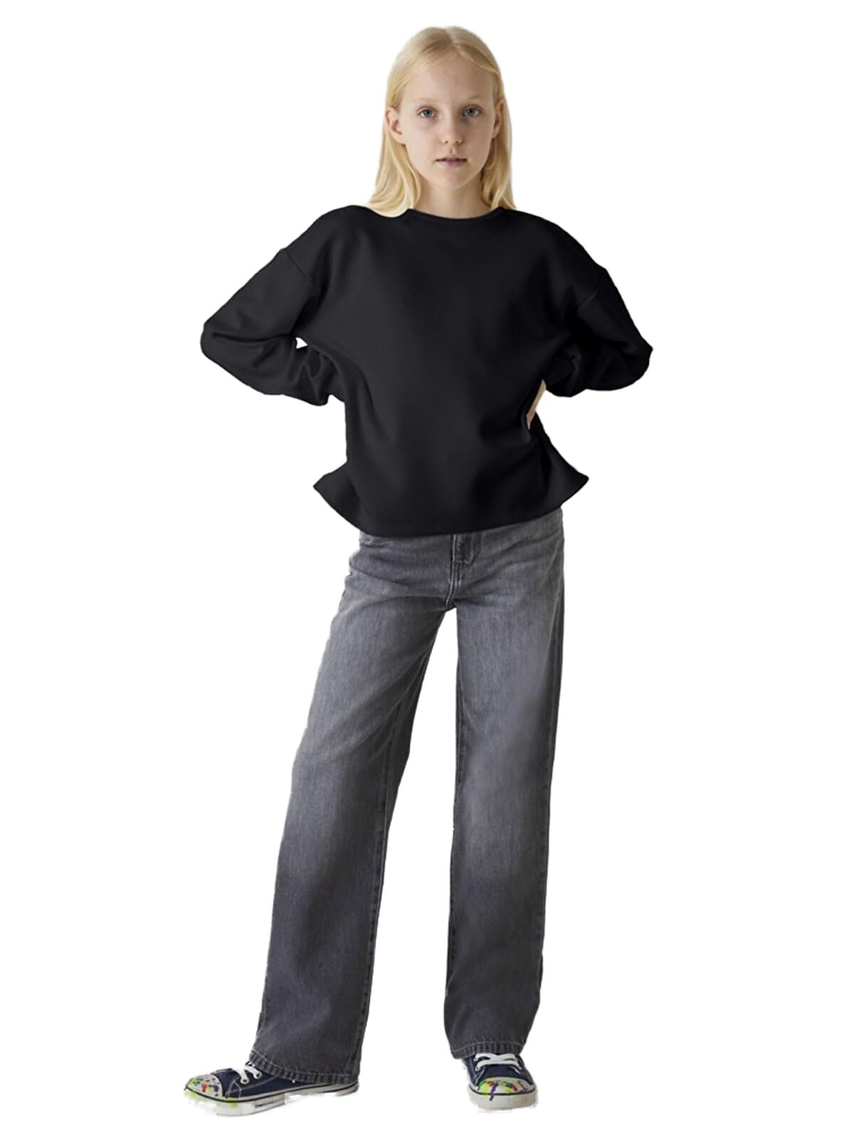 Толстовка LTB Jeans Pagoto для девочек, размер 152 см, черная, фото №1