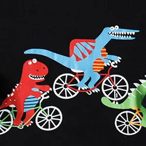 Детская пижама для мальчиков и девочек - Теплый флисовый пижамный комплект, 2 шт, спортивный костюм, детская пижама, динозавры, животные, детский комплект из двух предметов для сна, подарок для мальчика и девочки synthetic.ua - Фото 1