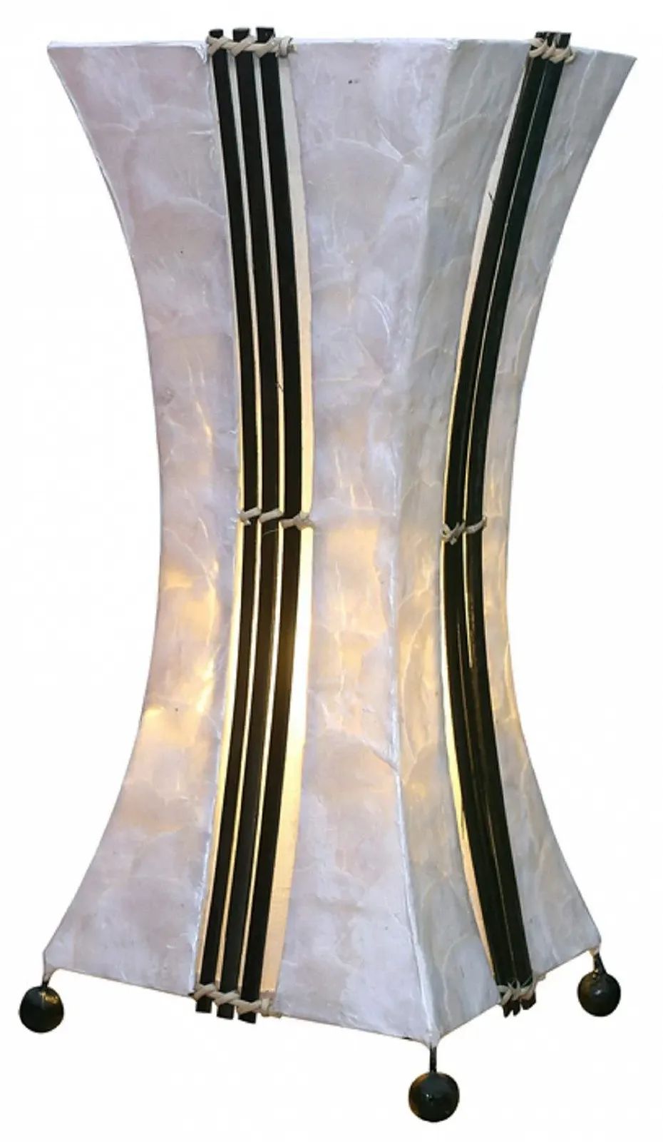 Настільна лампа Milla Metal and Capis Discs Natural Material 40 см, фото №1