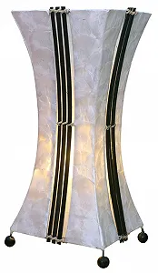 Настільна лампа Milla Metal and Capis Discs Natural Material 40 см - Фото 1