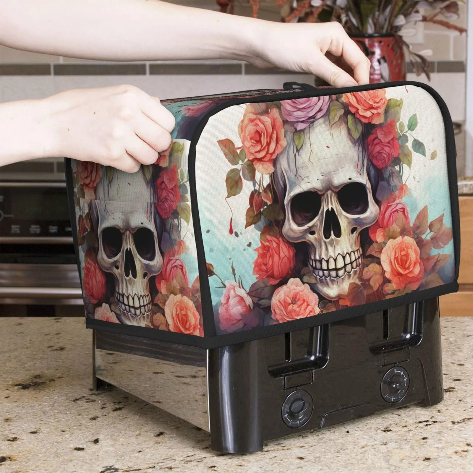 Чохол для тостера Cute Skeleton with Flowers, фото №7 Чохол для тостера Cute Skeleton with Flowers, фото №7