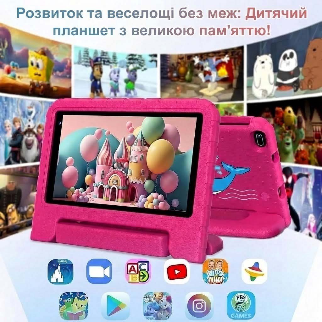 Планшет 7" Biegedy B21 4+6/64GB 8 ядер Android 14 3500 mAh Чорний, фото №4