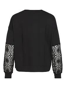 Рубашка с длинными рукавами Vila Viricta L/S Lace Sweat Top synthetic.ua - Фото 1