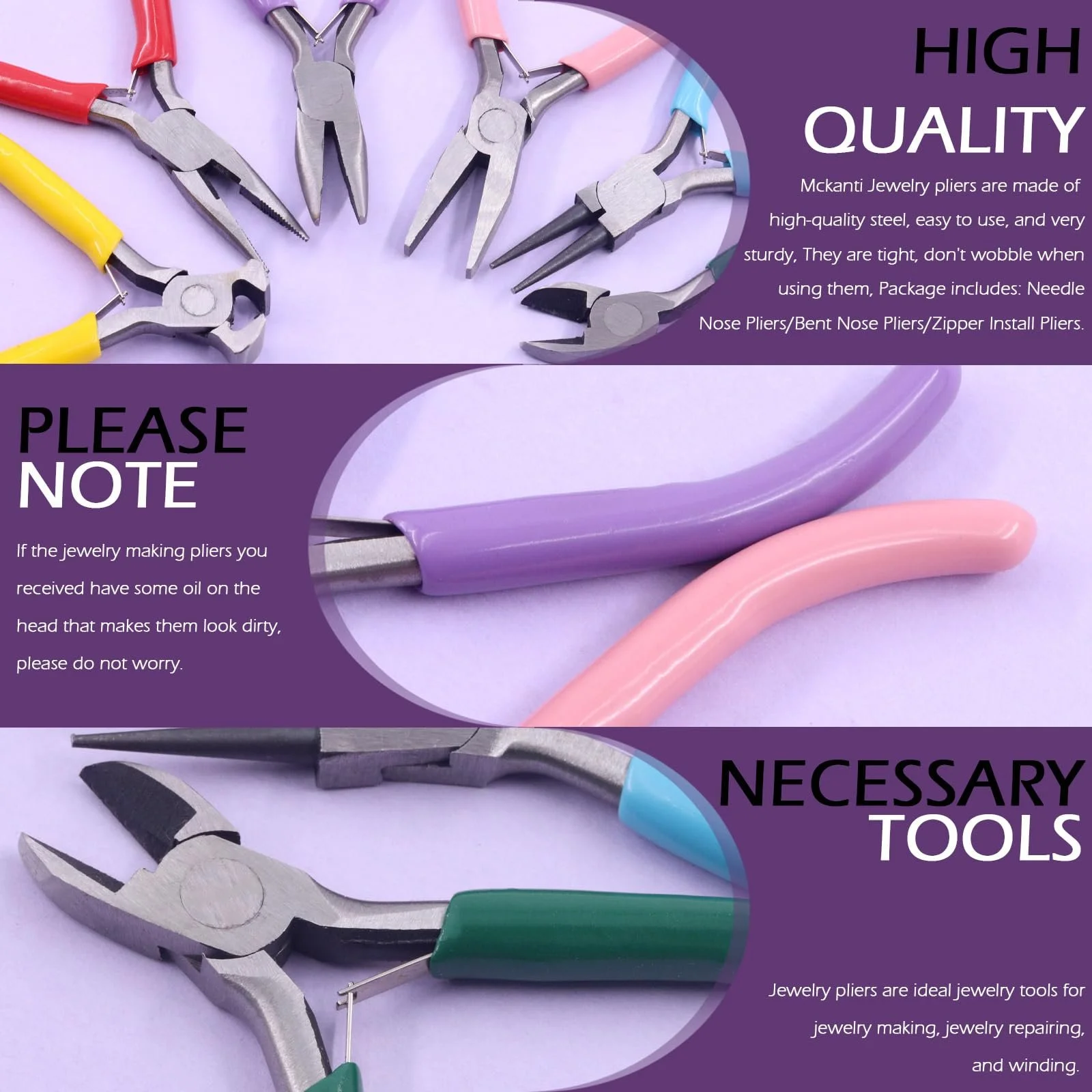 Набор плоскогубцев для бижутерии Swpeet, профессиональный набор инструментов для изготовления бижутерии (6A), фото №5