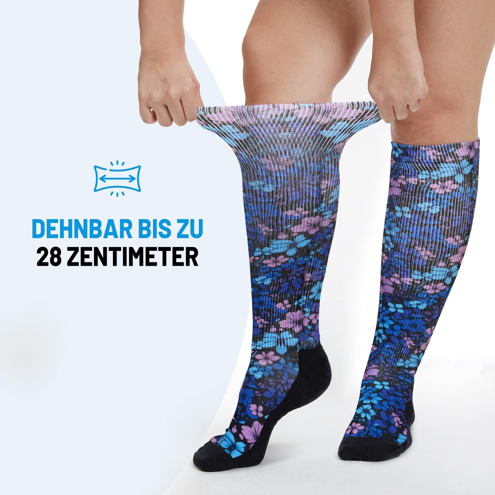 Диабетические носки для мужчин и женщин: гольфы диабетические без эластичной резинки и без шва с очень широкой резинкой для пожилых людей с опухшими ногами, фото №2