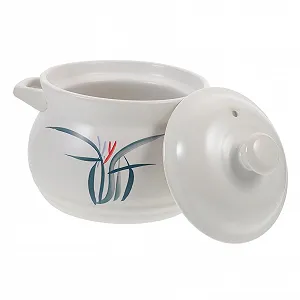 Горшок для супа BESTYASH керамический для тушения курицы с крышкой долговечный практичный - Фото 1