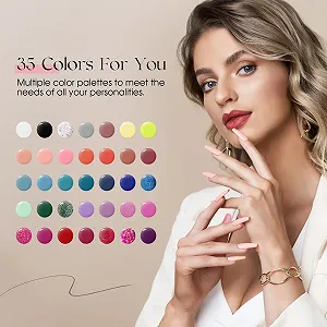Набір гель-лаків ROSALIND, 35 кольорів + 3 шт. Базове покриття, глянсовий та матовий топ synthetic.ua - Фото 1