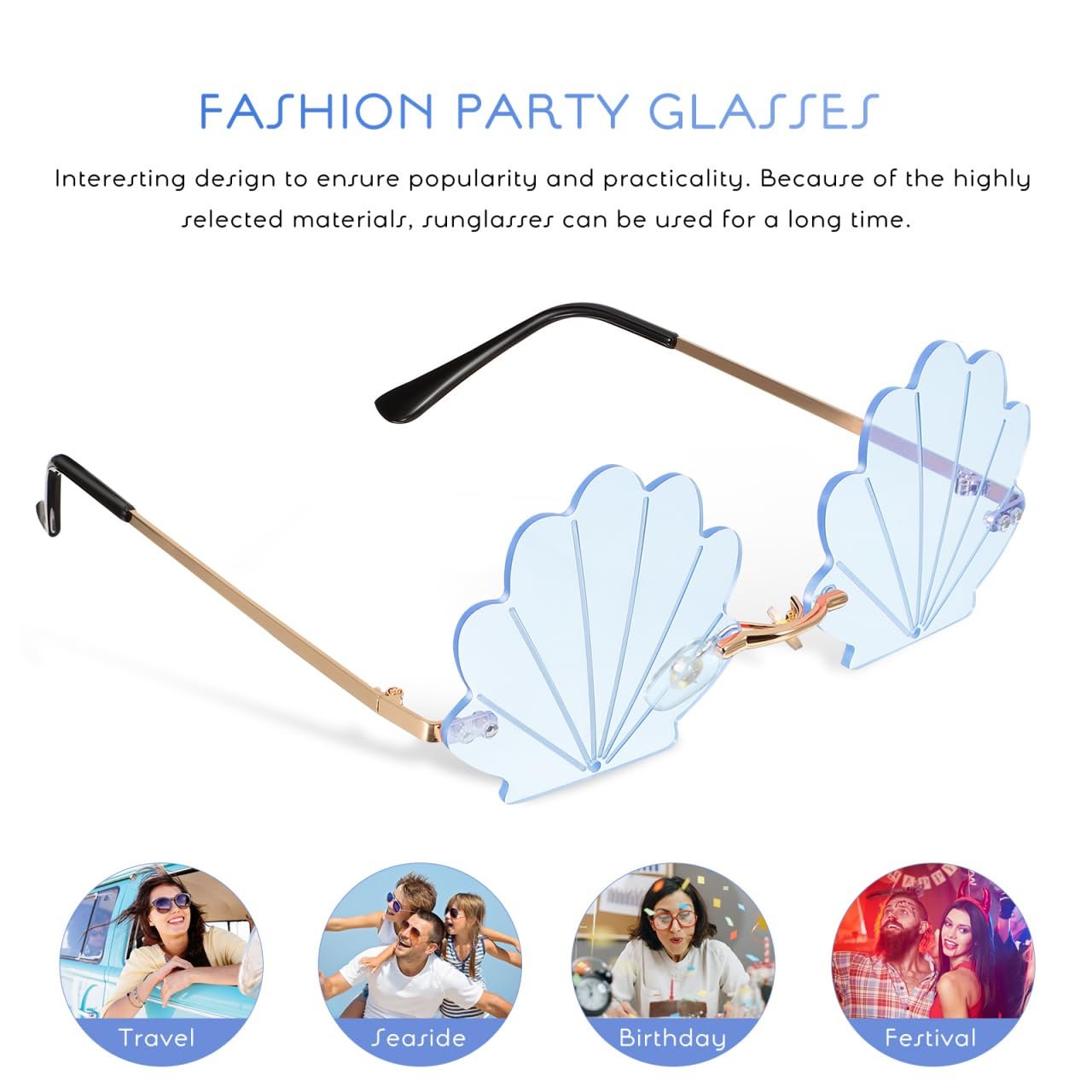 Сонцезахисні окуляри Garneck Fashion Shell, 2 шт, M, фото №6