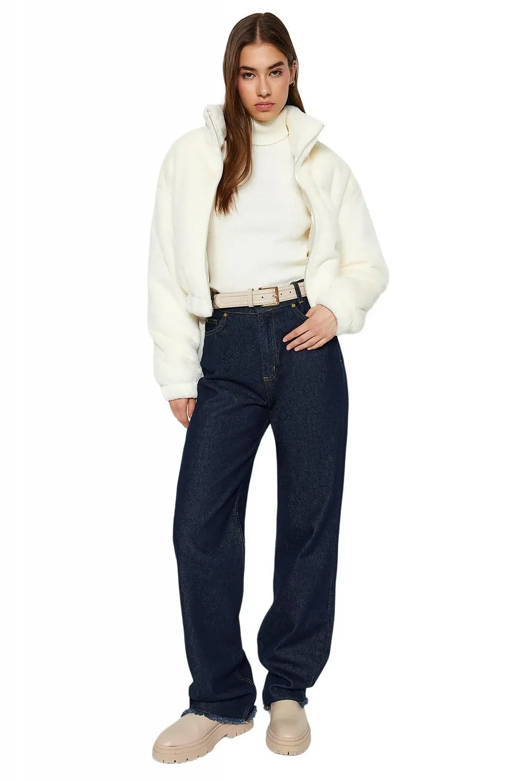 Пальто Прямое TRENDYOL Классическое Обычное, фото №3