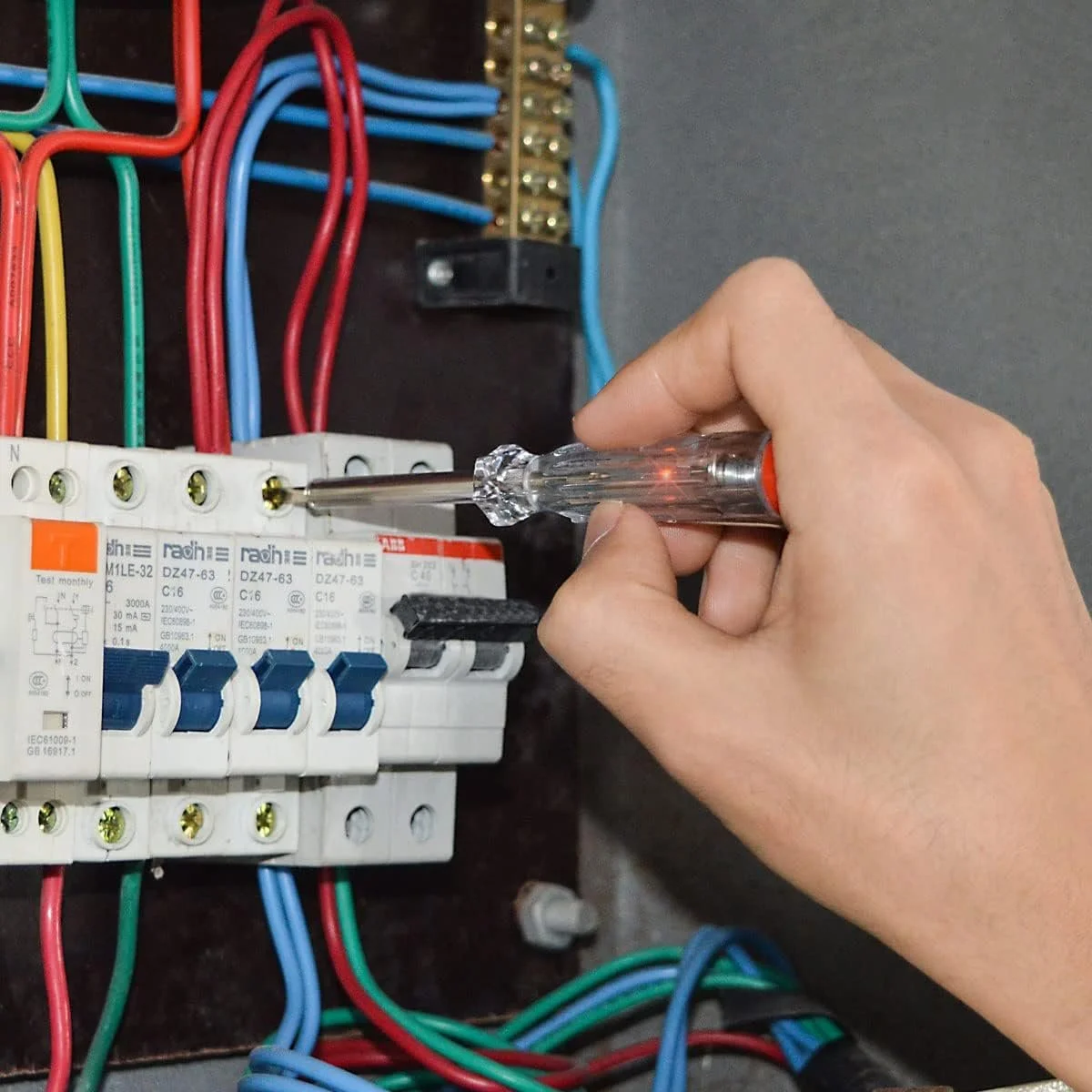 Набір діелектричних викруток Gunpla 11 предметів VDE SL PH PZ з тестером напруги 1000 В Kraftform, фото №7