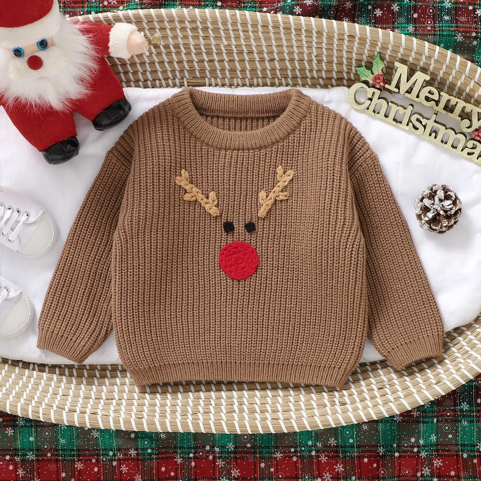 Різдвяний светр Унісекс Дитячий в'язаний, фото №6