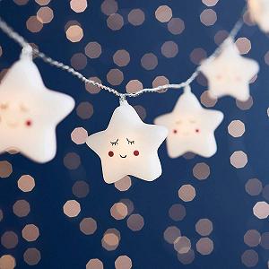 Гирлянда Lights4fun, 20 LED Звезд, для детской комнаты - Фото 1