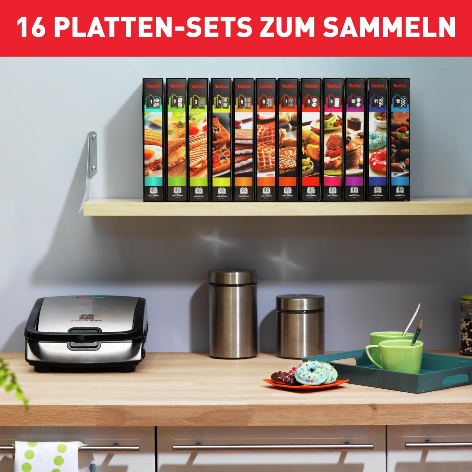 Мультиснек-апарат (Контактний гриль) Tefal Snack Collection SW854D, фото №4