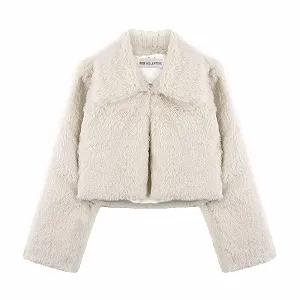 Болеро для дівчат, м'яка штучна хутряна куртка - Фото 1