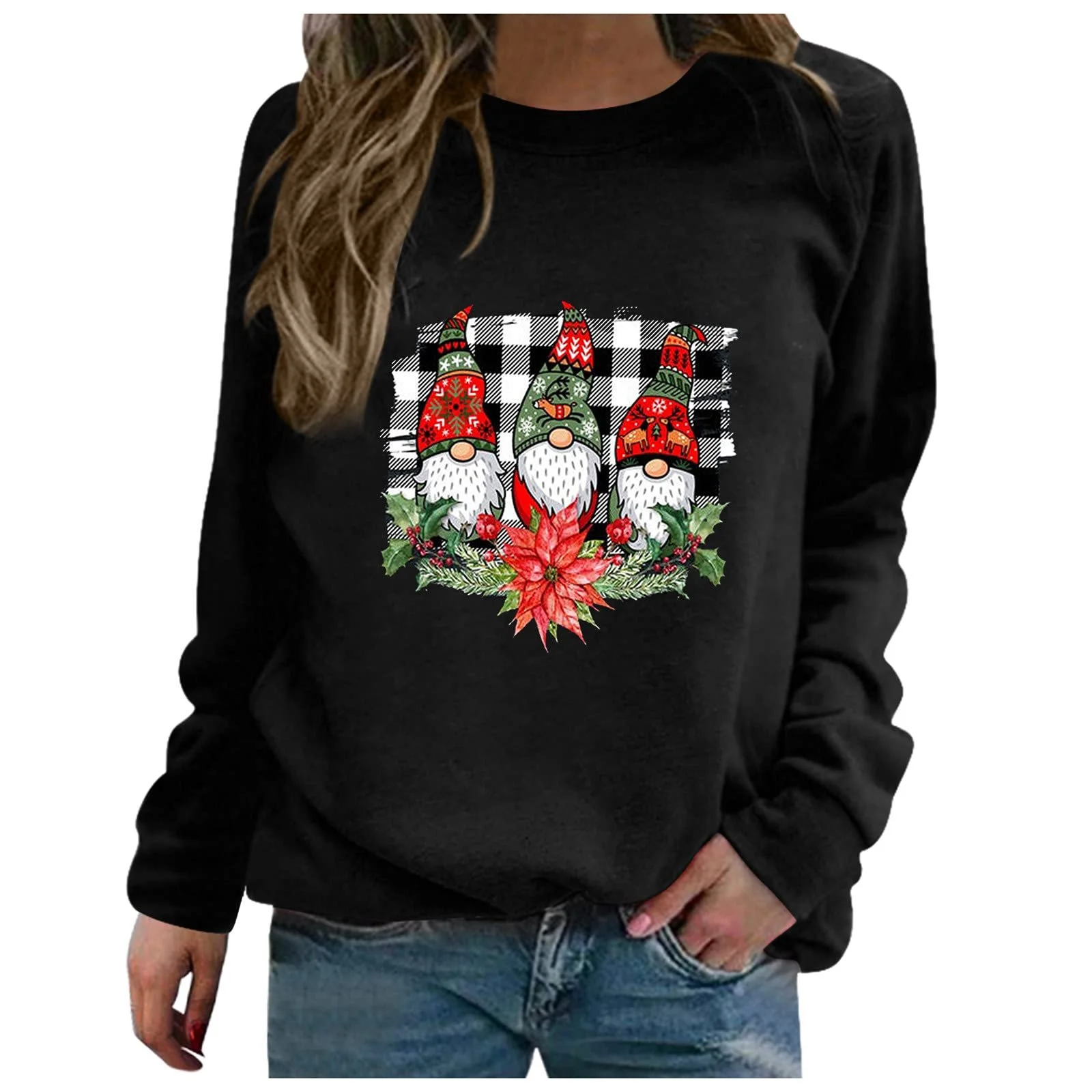 Рождественский Свитер Женский XS Рождественский Пуловер Baggy Рождественский Свитшот Пуловер С Длинными Рукавами Свитшот С Длинными Рукавами Больших Размеров Рождественский Свитер Забавные Рождественские Рубашки Рождественский Наряд, фото №4