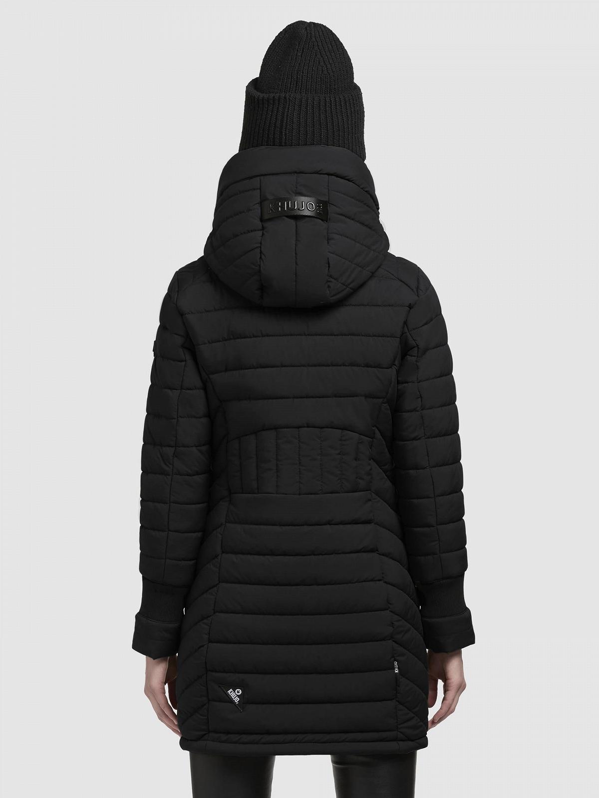 Жіноче зимове пальто khujo Nita3 чорний, фото №4