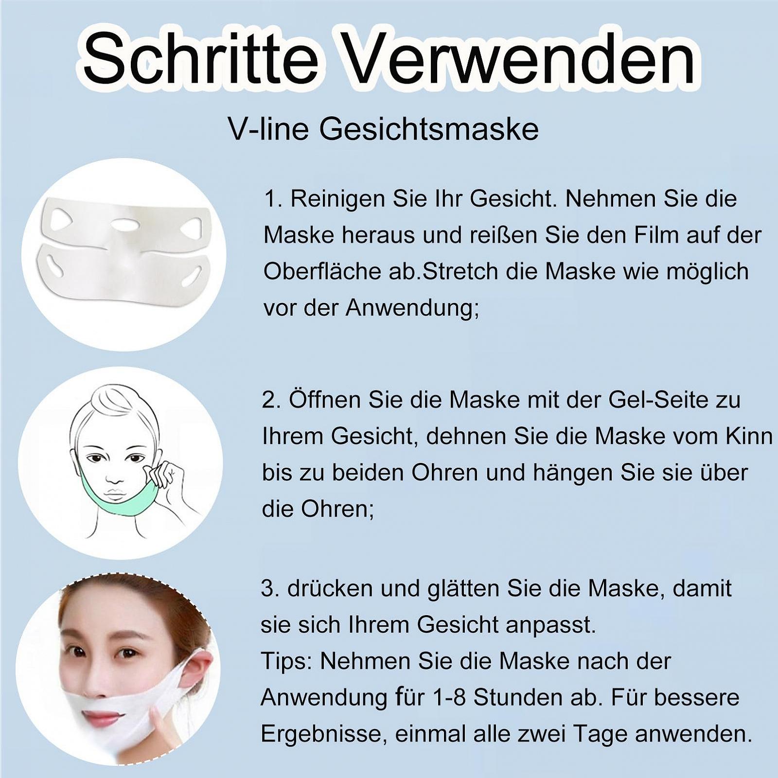 Маска для обличчя V-line, маска для підтяжки підборіддя, проти зморшок, фото №8