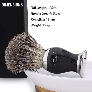 Помазок для бритья Haryali London Pure Black Badger Hair Черный synthetic.ua - Фото 1