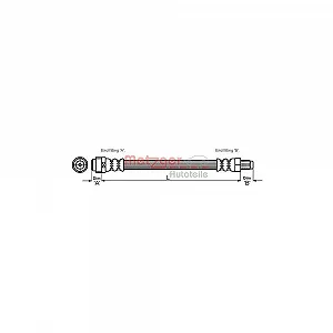 Тормозной шланг METZGER 4114082 GREENPARTS для MERCEDES-BENZ, задний мост слева - Фото 1