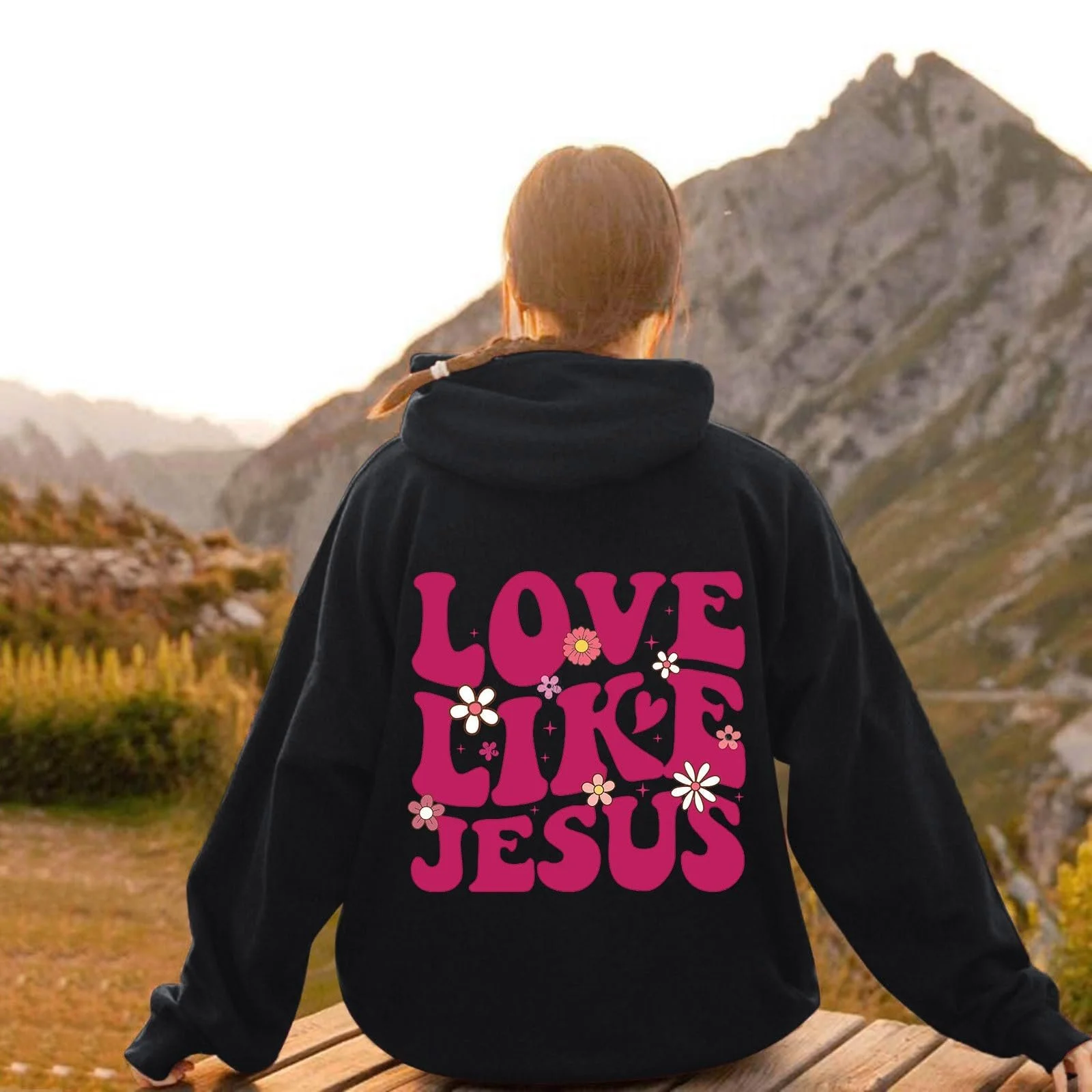 Женские Худи Однотонный/С принтом Толстовка с капюшоном Градиент Милый Худи Девушки/Подростки Повседневный Винтаж Хип-хоп Рэп Повседневный Мужской Длинный рукав Свитшот, фото №5