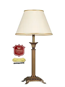 Настільна лампа 403775/1 в стилі модерн, антична латунь, 1xE14 Пастельно-жовтий synthetic.ua - Фото 1