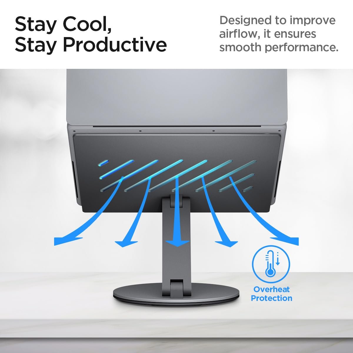 Подставка для ноутбука Spigen ArcDock 6-в-1 с док-станцией Серый космос, фото №7 Подставка для ноутбука Spigen ArcDock 6-в-1 с док-станцией Серый космос, фото №7