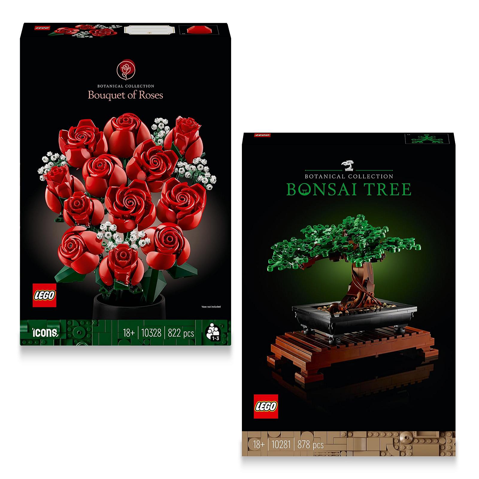 Блоки LEGO 10281 & 10328 Ботанічна Колекція Бонсайне Дерево & Букет Троянд, фото №6