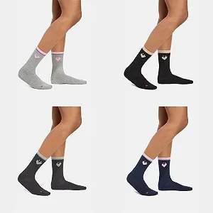 Носки Lieblingsstück Lovely Regular 4 пары Хлопок с блестками и сердечками в подарочной коробке - Фото 1