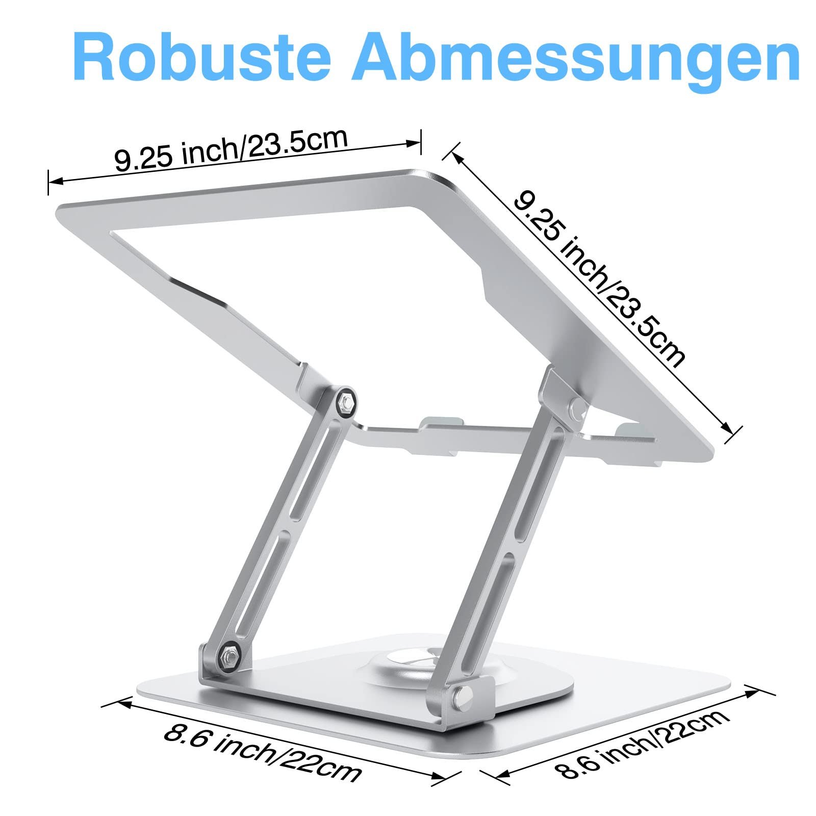 Підставка для ноутбука з круглою основою, що обертається на 360 градусів, ергономічна, фото №8 Підставка для ноутбука з круглою основою, що обертається на 360 градусів, ергономічна, фото №8