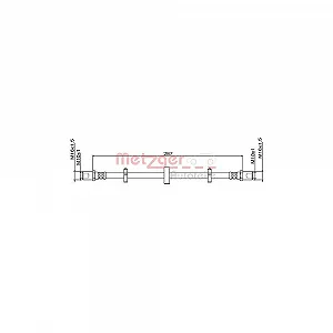 Гальмівний шланг METZGER 4111492 для IVECO, задній лівий/правий - Фото 1