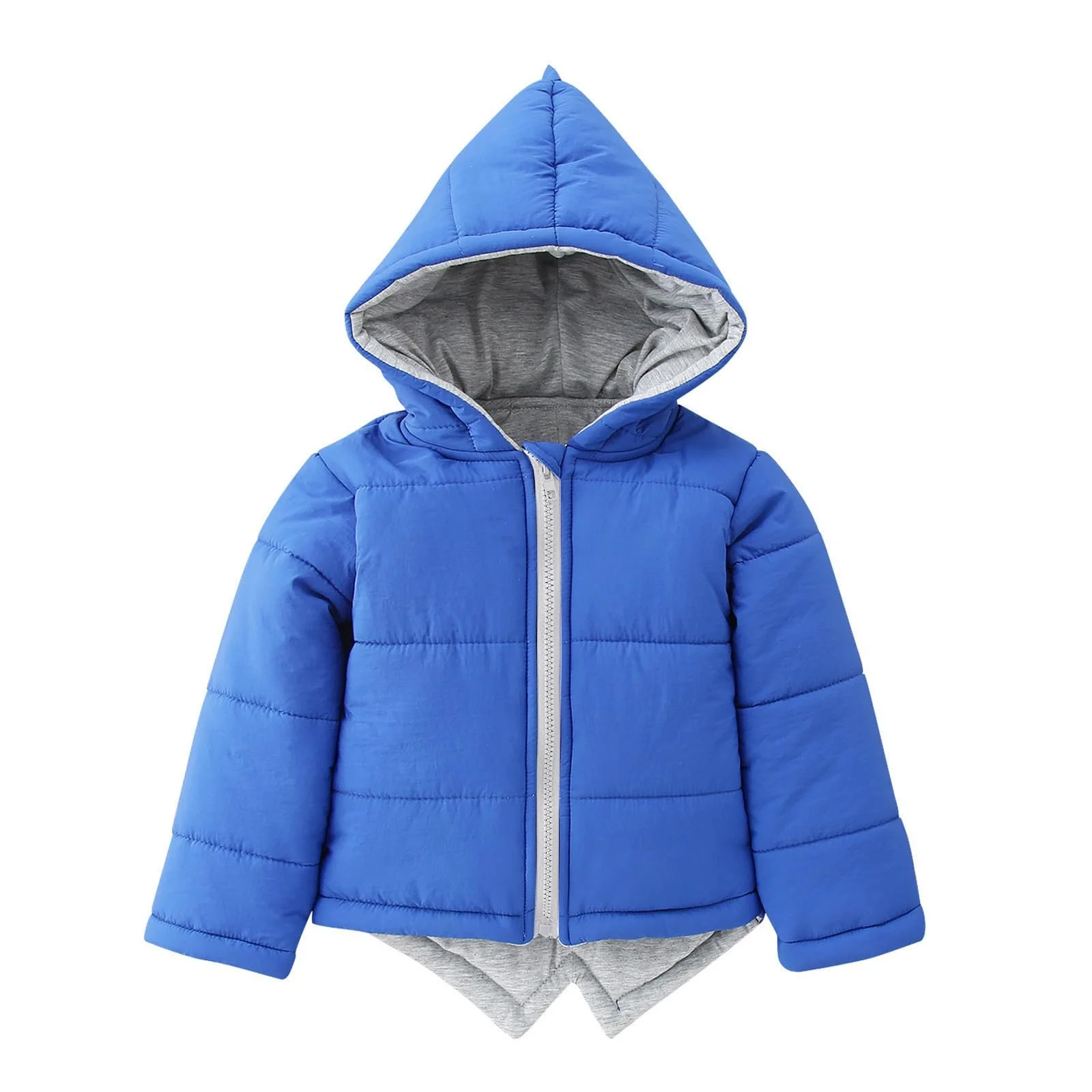 Малыш, детский теплый мягкий детский мальчик, длинный рукав, 3D динозавр, однотонная куртка с капюшоном, зимнее пальто, верхняя одежда, фото №3