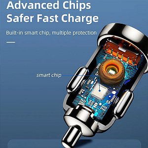 Автомобильный адаптер Turbo ESSAGER для зарядки на USB та Type-C 12W synthetic.ua - Фото 1