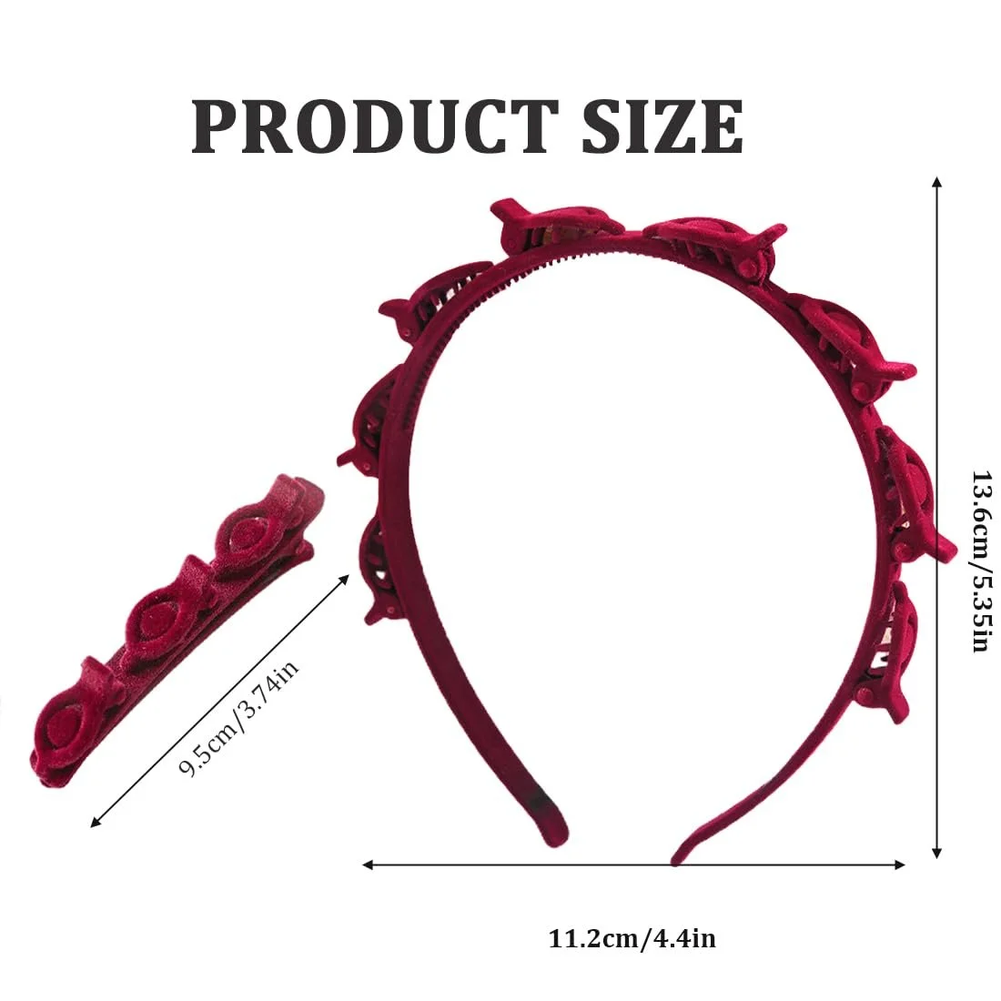 Набір Обруч на Голову з Затискачамиручування, 2 шт., фото №2 Набір Обруч на Голову з Затискачамиручування, 2 шт., фото №2