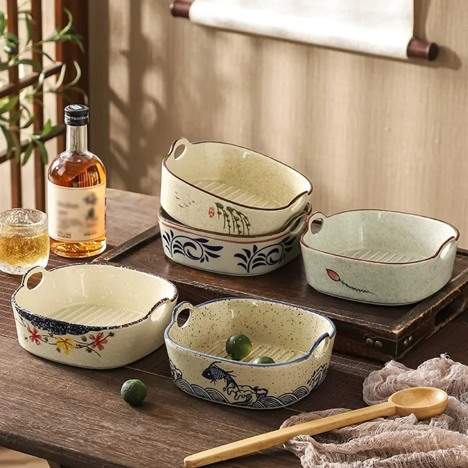 Форма для запекания керамическая с керамическими ручками для лазаньи и тирамису, фото №3