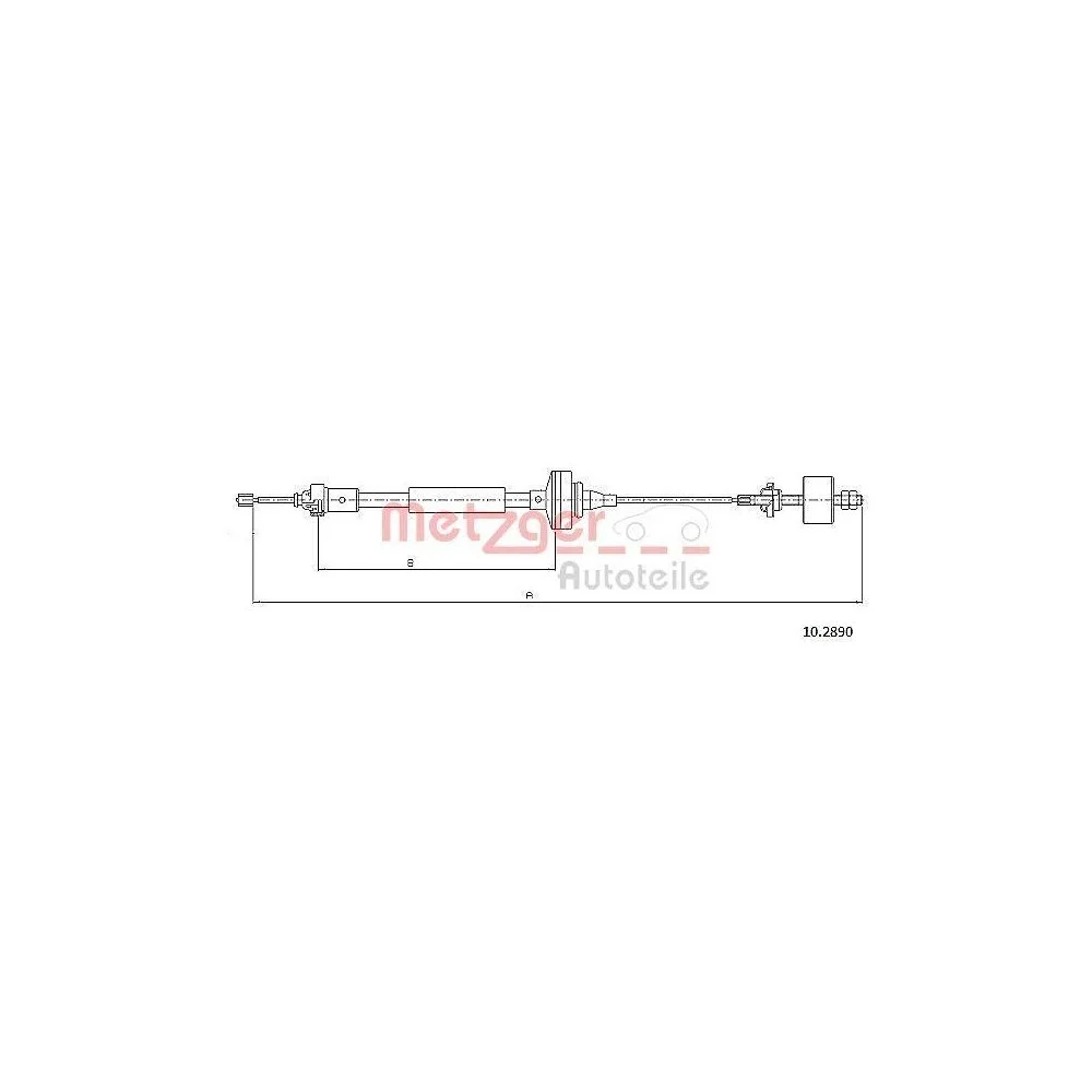 Трос сцепления METZGER 10.2890 для DACIA, фото №1