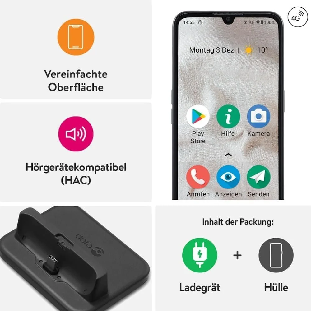 Смартфон Doro 8100 Plus 4G 6.1'' Triple camera Black, фото №5 Смартфон Doro 8100 Plus 4G 6.1'' Triple camera Black, фото №5
