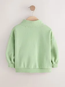 NEXT Девочка Стандартный свитшот с полудлинной молнией synthetic.ua - Фото 1