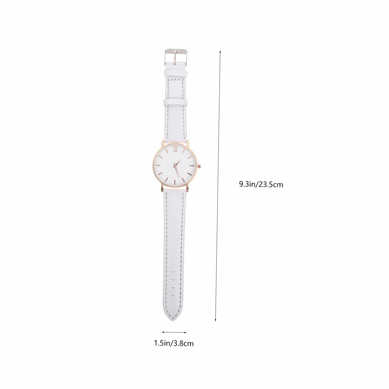 Жіночий Годинник Healvian Аналоговий з Римськими Цифрами Білий Ремінець, фото №2