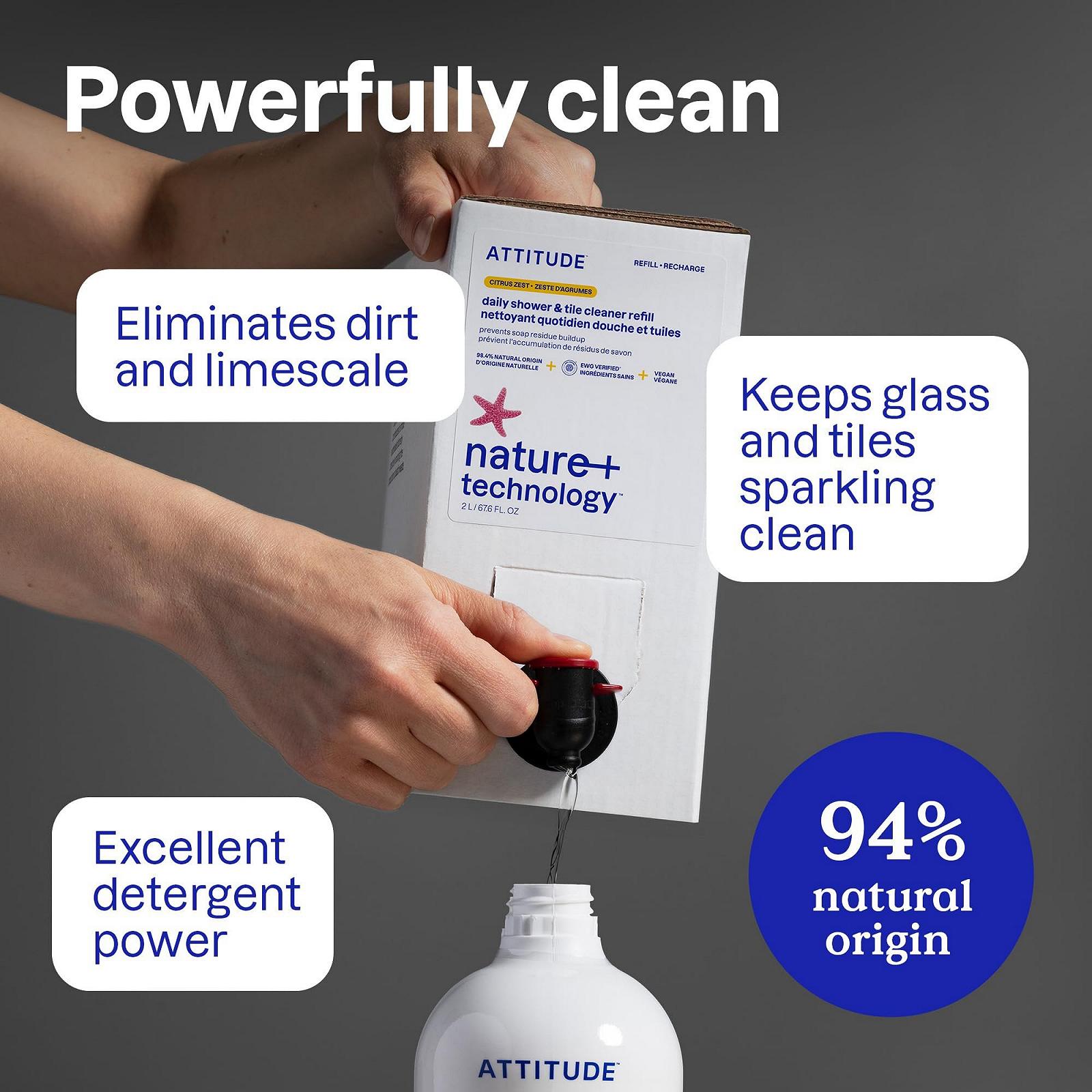 Засіб для чищення душу Attitude Daily Shower Cleaner 800 мл, фото №3