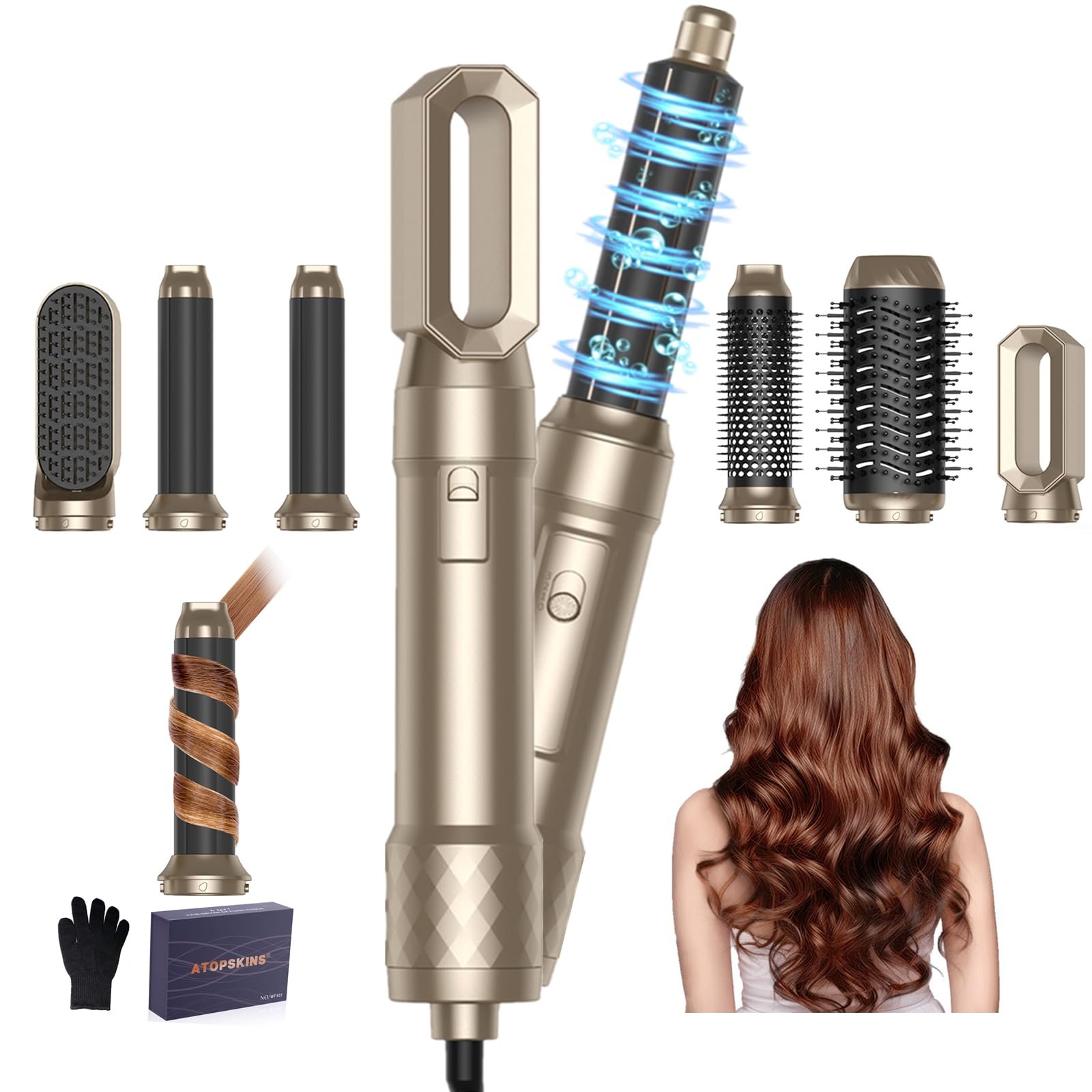 Набір для укладки волосся Airstyler 6 в 1 1000 Вт з іонізацією та автоматичною плойкою, фото №1 Набір для укладки волосся Airstyler 6 в 1 1000 Вт з іонізацією та автоматичною плойкою, фото №1