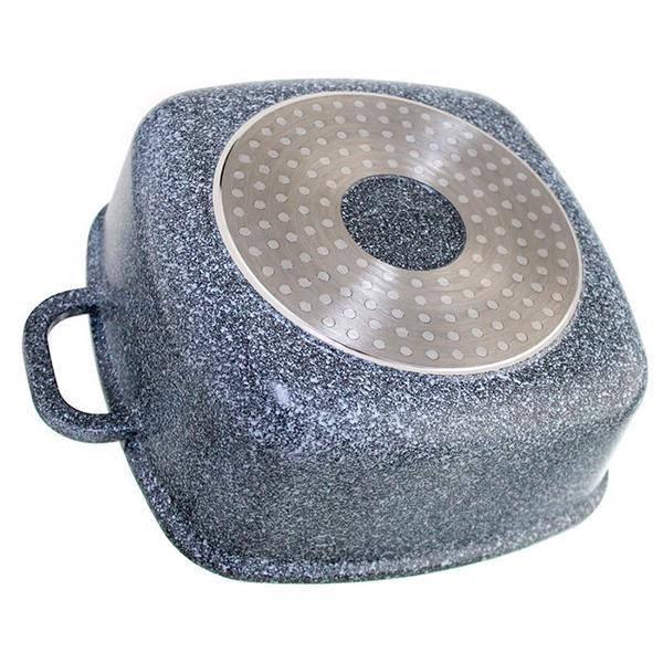 Казан UNIQUE UN-5204 2.4л 20см квадртаный с крышкой гранитный, фото №1 Казан UNIQUE UN-5204 2.4л 20см квадртаный с крышкой гранитный, фото №1